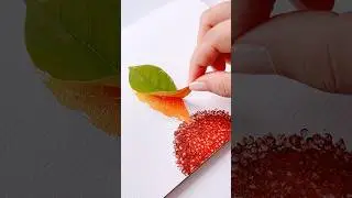 Painting with leaf #painting #art #satisfying