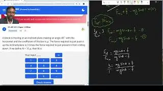 Block Just Pushed Up vs. Just Preventing Slipping | JEE Advanced Physics