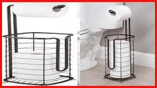 Great product -  mDesign Steel Free Standing Toilet Paper Holder Stand and Dispenser with Storage fo