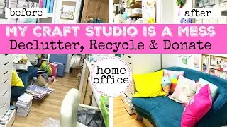 HUGE CRAFT ROOM DECLUTTER & ORGANISE| Recycle, Donate & Clean | Home Office | ad