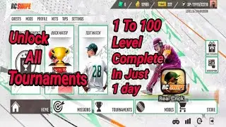 Real Cricket Swipe | Unlock All Levels | Unlock All The Tournaments | Unlimited money