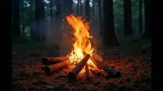 🔥 Relaxing Fire Sounds | Lie down and feel the warmth of the firepit as the fire crackles 😴