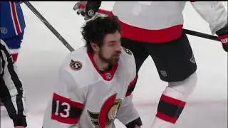 Nick Paul Roughs up Alexander Romanov After Hit On Thomas Chabot Ottawa Senators @ Montreal Canadien