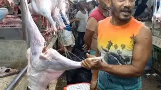 24 KG BIG GOAT CLEANING & CUTTING SKILLS   Fastest full mutton cutting skills by expert cutter 2024