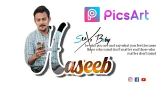 Letter Portrait effect in Picsart 2020| Name Text Editing