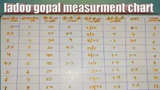 ladoo gopal measurment chart❤❤अपने लड्डू गोपाल का साइज और पोशाक का measurment कैसे पता करें❤❤