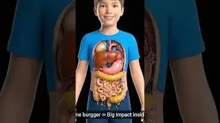 This Is What Burgers Do to Your Stomach!  #animation #satisfying #healthtips