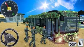 Army Bus Driver US Soldier Transport Duty - Offroad Military Coach Bus Driving - Android Gameplay #2