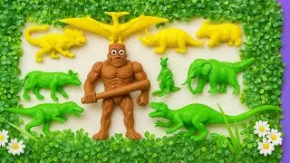 Clean up the muddy animals of Jurassic World T-Rex, anomalies, Tung Tung Sahur, kangaroos, elepha...