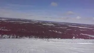 skiing in Finland, at Olostunturi, Muonio
