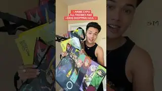so many freebies at ANIME EXPO 😵&zwj;💫 #anime #animeexpo #animeexpo2025 #shopping #haul #nerd #weeb