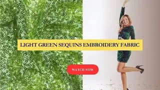 Buy Light green sequins fabric online | Embroidery fabric At Wholesale rate
