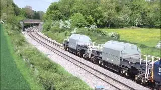 HD NEW 37423 seen at besford on 6z40 crewe-devonport MOD flask 15/5/14