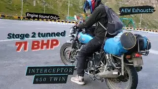 Stage 2 tunned (71 BHP) RE Interceptor 650 twin | AEW Exhausts | Raw Onboard | Pure Engine Sound |