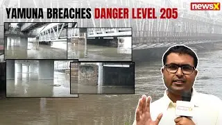 Ground Reporter | Yamuna River Breaches Danger Level of 205 at Loha Pull, Visuals Show Rising Waters