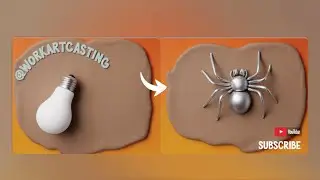 🕷️🔥 Casting a Metal Spider Using a Light Bulb and Copper Wire