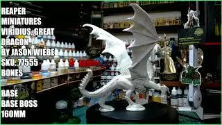 Reaper Miniatures, Viridius Dragon, 360 info & Size comparison. DnD