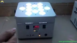 Review of The Wireless DMX & battery power flat led par can 12*15W RGBWA 5in1 color-7  White shell