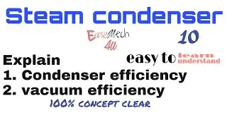 condenser Efficiency and vacuum Efficiency | Hindi and English | steam condenser & components ||