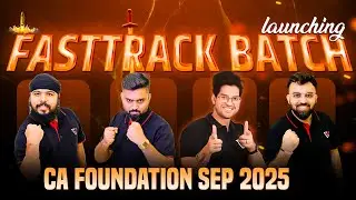 CA Foundation Sep 25 Manthan Fasttrack Batch Launch 🔥🔥| Let&rsquo;s Crack it Smartly with Vishwas CA