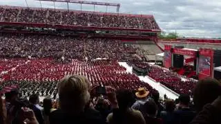 President Obama enters Rutgers Commencement