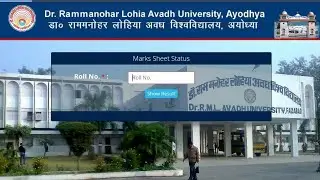 Dr ram manohar Lohia avadh university result news