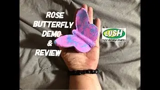 Lush Rose Butterfly Spring 2019 bath bomb Demo & Review
