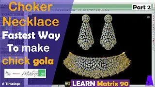 Choker Necklace Tutorial | Jewellery Cad design in Matrix | How to make a Chick in MatrixTutorial -2