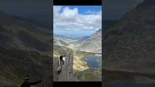 Climbing the jaws of the Shark buttress on Glyder Fach, Ogwen Valley🏔️ #mountaineering #climbing