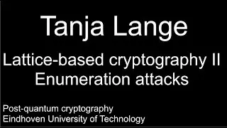 Lattice-based cryptography II - Enumeration attacks