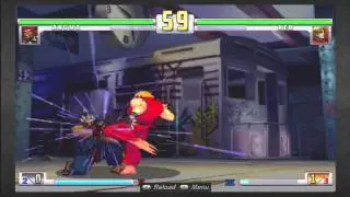 Street Fighter 3 Third Strike Online Red Parry Kens Super Art 3 ( Shippu-Jinrai-Kyaku )