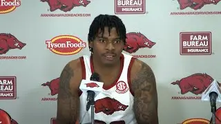 Nick Pringle and Meleek Thomas after Arkansas' blowout win over South Carolina