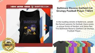 Baltimore Ravens Garfield Cat Grumpy Football Player T-Shirt
