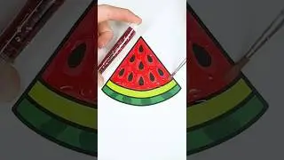 ✨🍉✨ #glitter #glitterart #colorfulcreativekids #fruit #watermelon #red  #color