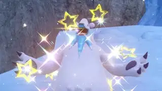 Shiny Beartic ✨ 0614 caught in the wild with Mass Outbreak in Pokemon Scarlet