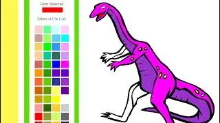 coloring, satisfying video,  Ammosaurus and painting for DIY relaxing