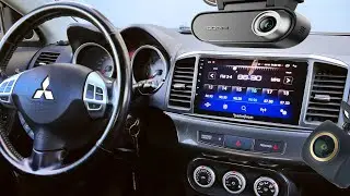 MITSUBISHI LANCER RADIO Android 2DIN + kamera cofania i wideo rejestrator DDPAI N5 Dual