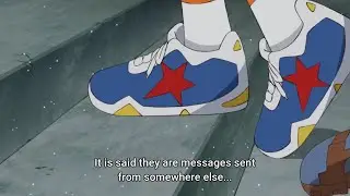 Digimon adventure 2020 - Tai, Izzy and Mimi's shoes close-up