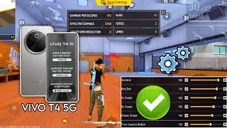 Vivo T4 5G free fire sensitivity setting ⚙️ | Vivo T4 5G free fire headshot setting ⚙️