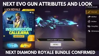 NEXT EVO GUN | NEXT DIAMOND ROYALE BUNDLE | FREE FIRE | EVO AC80 ATTRIBUTES AND EMOTE