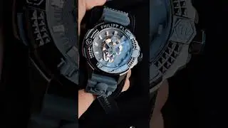 *PHILIPP PLEIN  ☠️ Ref.PWAAA2324 For Him 💯 Authentic Premium Quartz Movement 44 mm Size Grey Dial