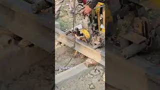 Grinding and polishing railway track. #tools #polish #track #line #shorts