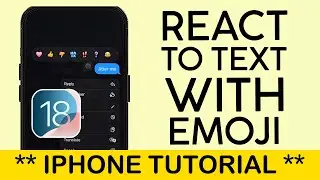 How to React to a Text in iMessage on iPhone iOS 18 2024