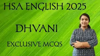 DHVANI EXCLUSIVE  MCQS HSA ENGLISH 2025 HOT TOPIC