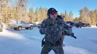 Rifle reloads and positional shooting.