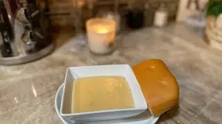 Haitian style corn meal porridge. Labouyi mayi