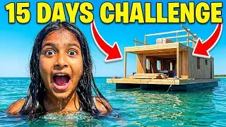 I Spent 15 Days Building a House in the Middle of Water 😱