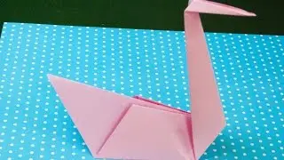 como hacer un origami de papel cisne