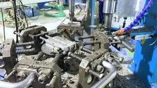 The process of making door handles.
