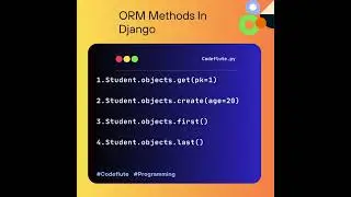 get/create/first/last method  in django ( ORM ) |  #python #lambda #pythontricks #education